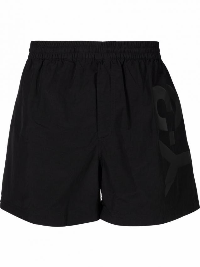 Y-3 - logo-print swim shorts