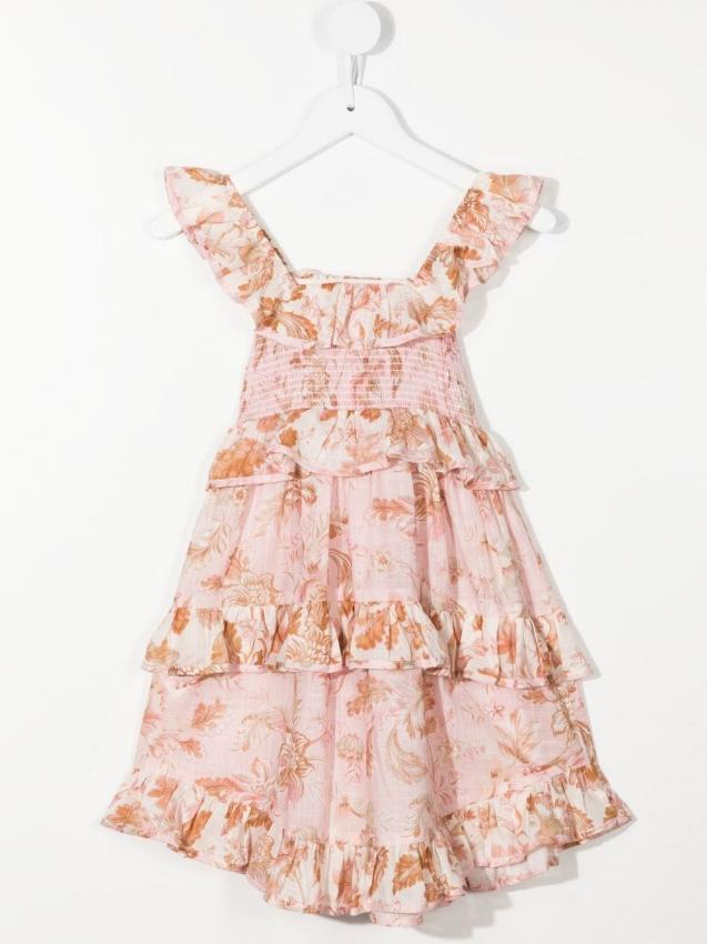 Zimmermann Kids - tiered floral-print dress
