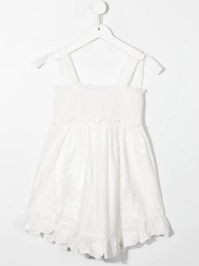 Zimmermann Kids - embroidered-detail sleeveless dress