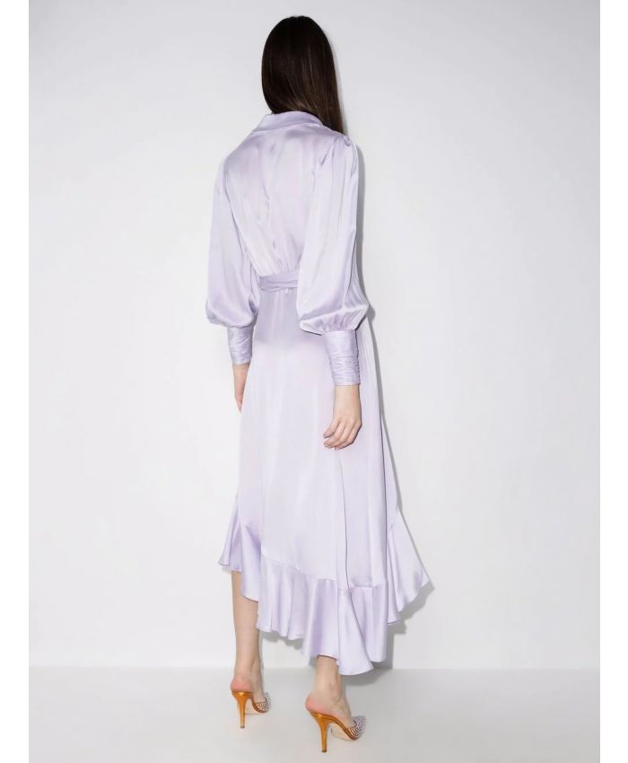 Zimmermann - silk wrapped midi dress lilac