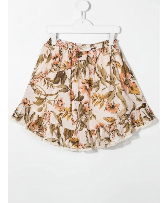 Zimmermann Kids - Anneke floral-print flounce skirt
