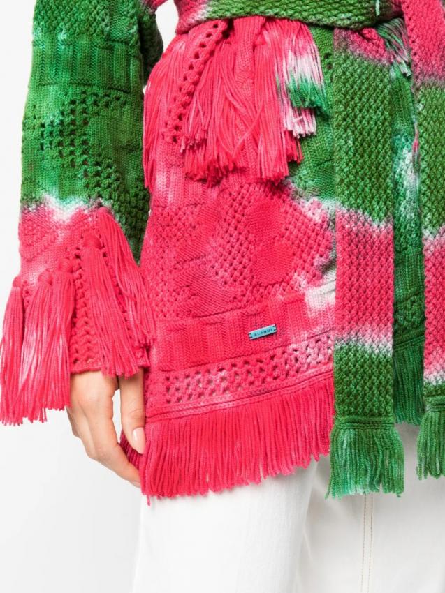 Alanui - tie-dye knitted cardigan