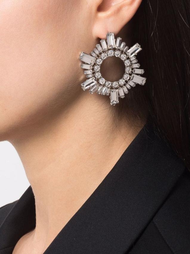 Amina Muaddi - Begum embellished earrings