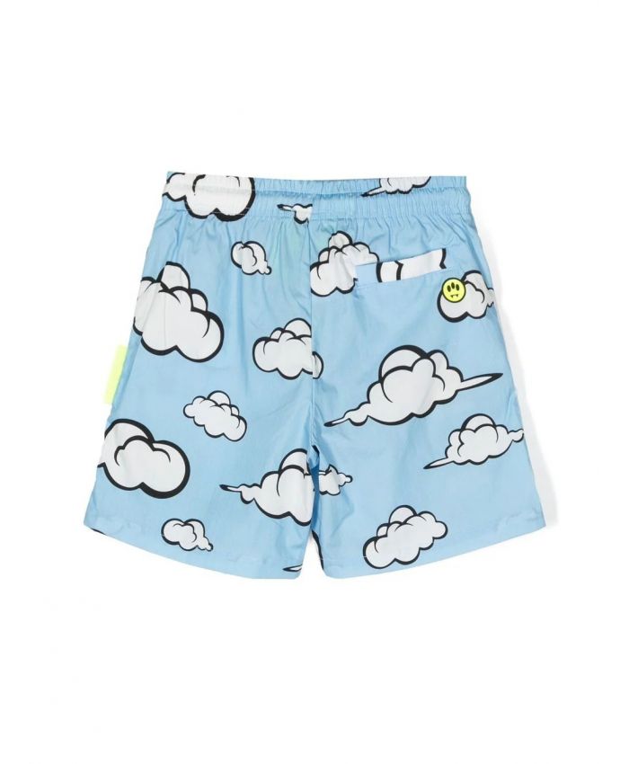 Barrow Kids - cloud-print track shorts