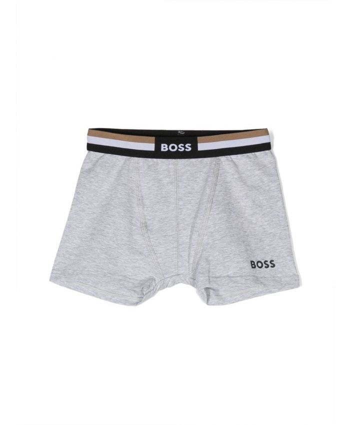 Boss Kids - set of two logo-print boxers