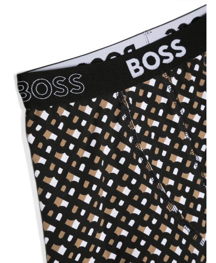 Boss Kids - monogram cotton boxer briefs set