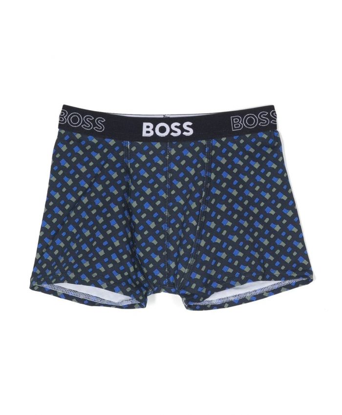 Boss Kids - monogram cotton boxer briefs set