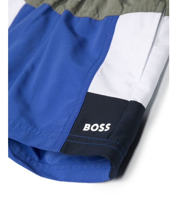 Boss Kids - colourblock swim shorts