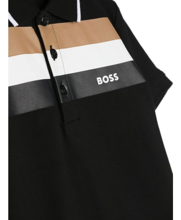 Boss Kids - logo-embossed polo shirt
