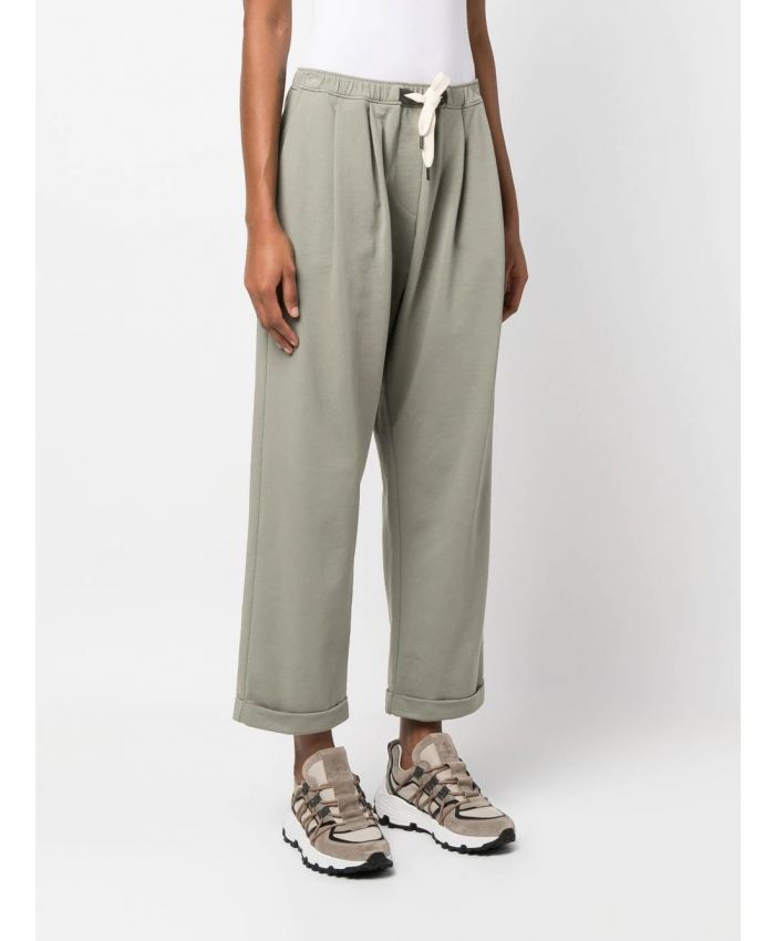 Brunello Cucinelli - drawstring cropped cotton trousers