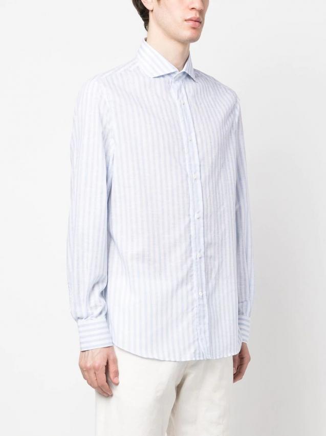Brunello Cucinelli - striped long-sleeved shirt