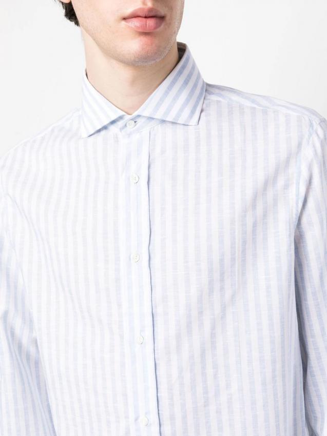 Brunello Cucinelli - striped long-sleeved shirt