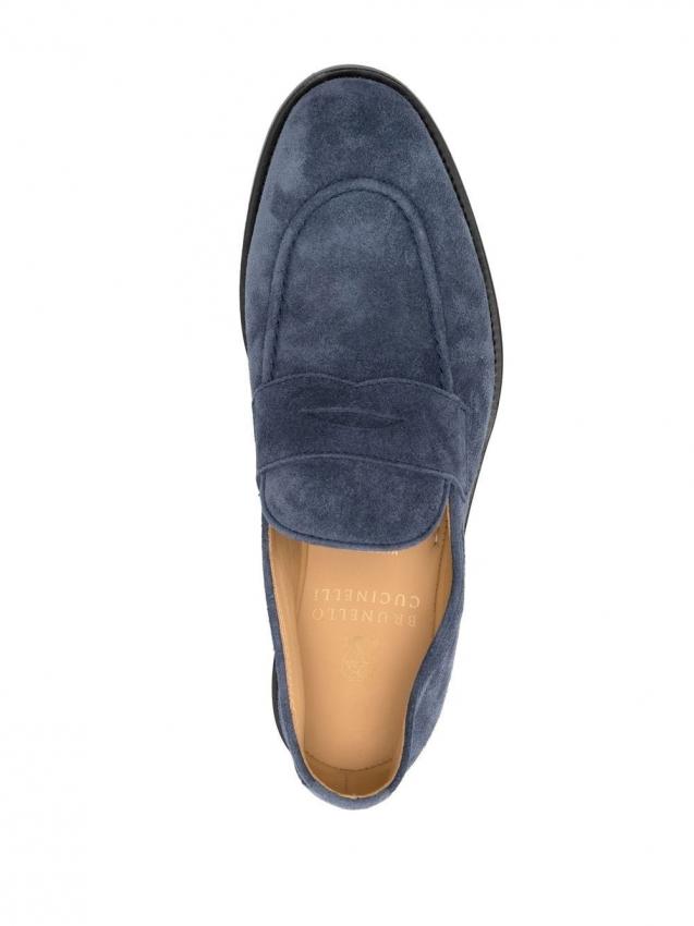 Brunello Cucinelli - suede penny loafers