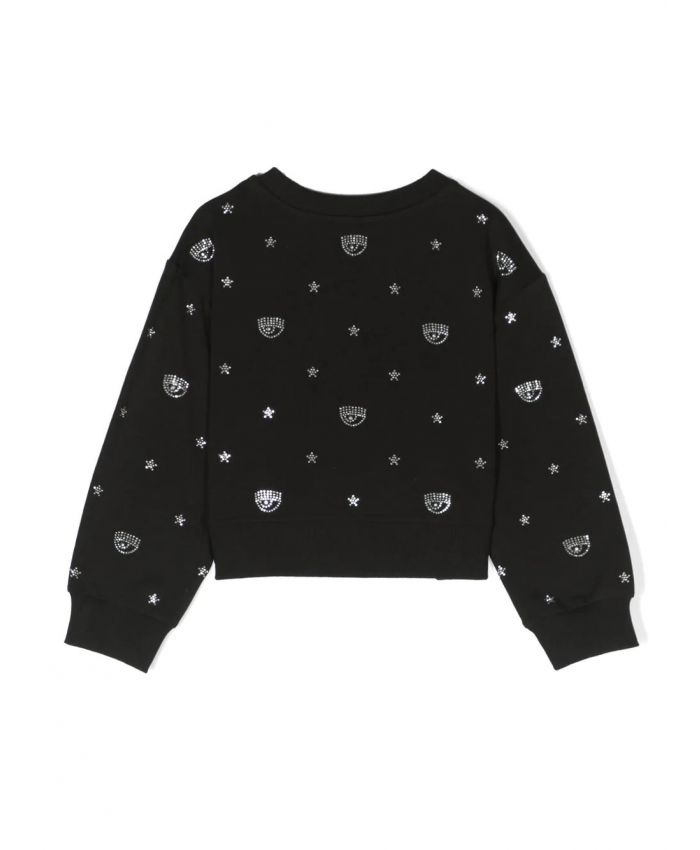 Chiara Ferragni Kids - Rhinestone embellished sweatshirt