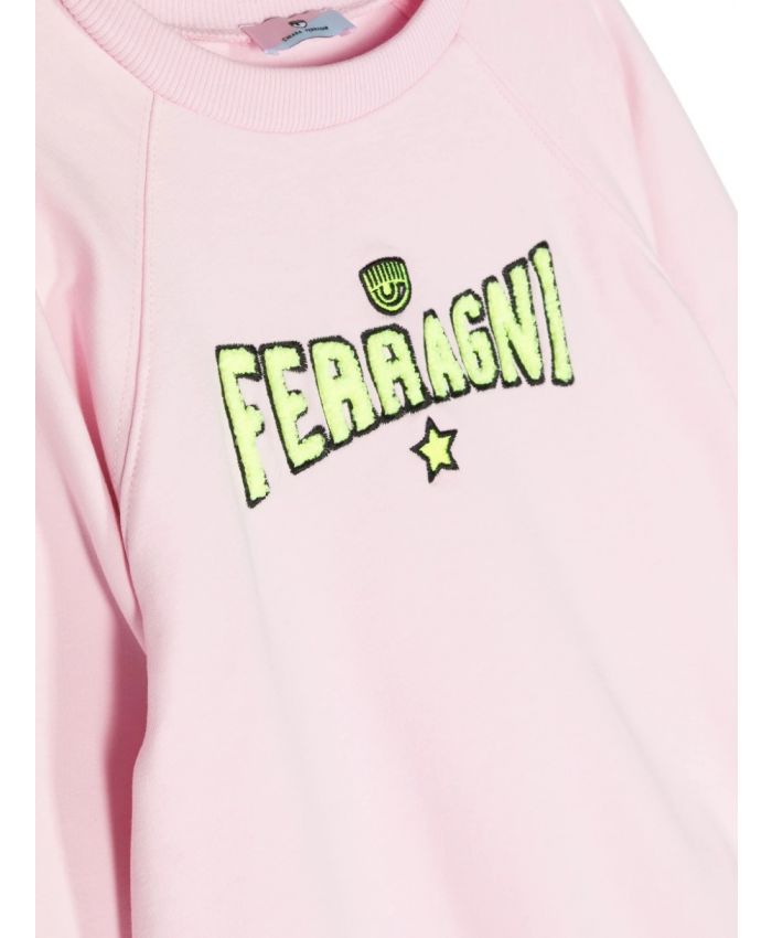 Chiara Ferragni Kids - logo-embroidered stretch-cotton sweatshirt