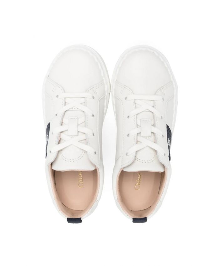 Chloe Kids - logo-side lace-up trainers