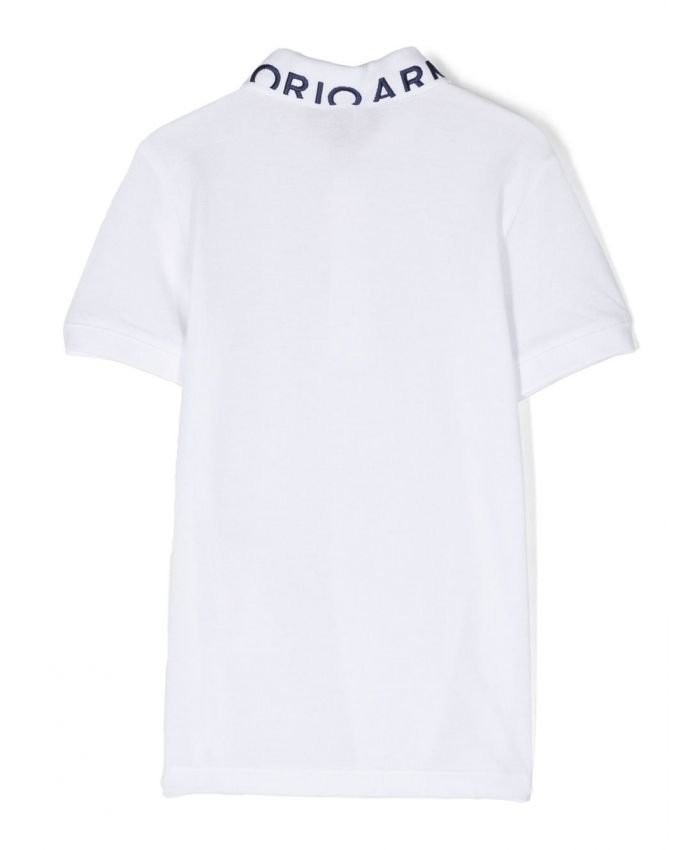 Emporio Armani Kids - embroidered-logo cotton polo shirt