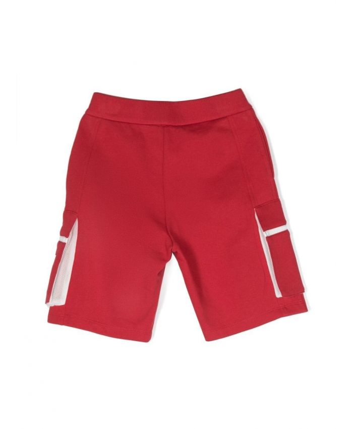 Emporio Armani Kids - two-tone cotton track shorts