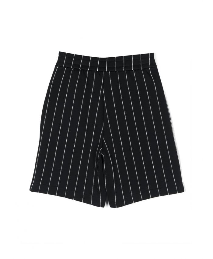 Emporio Armani Kids - embroidered-logo striped shorts