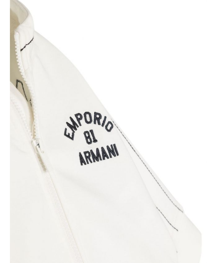 Emporio Armani Kids - stripe-detailing zip-up jacket