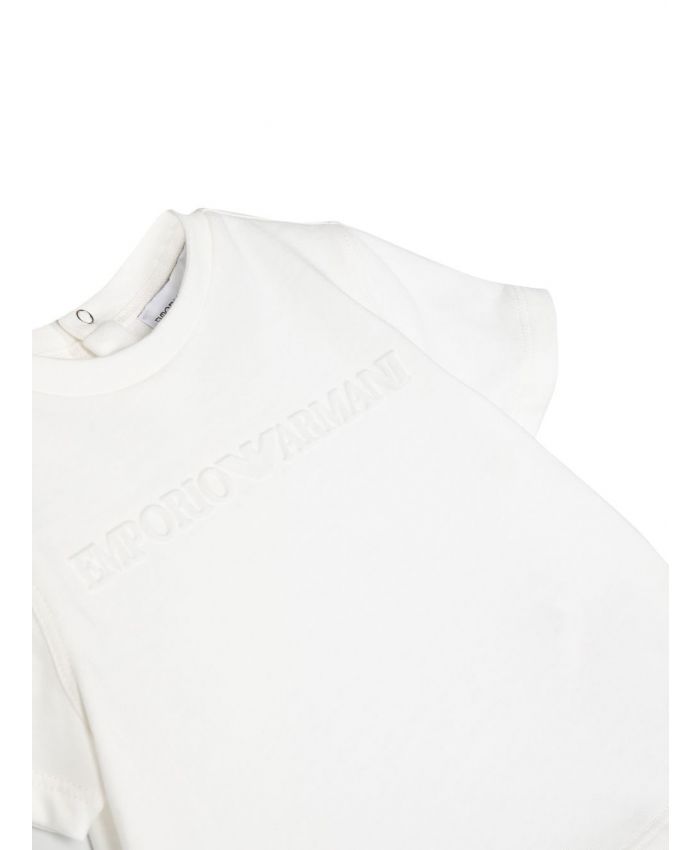Emporio Armani Kids - logo embroidered cotton T-shirt