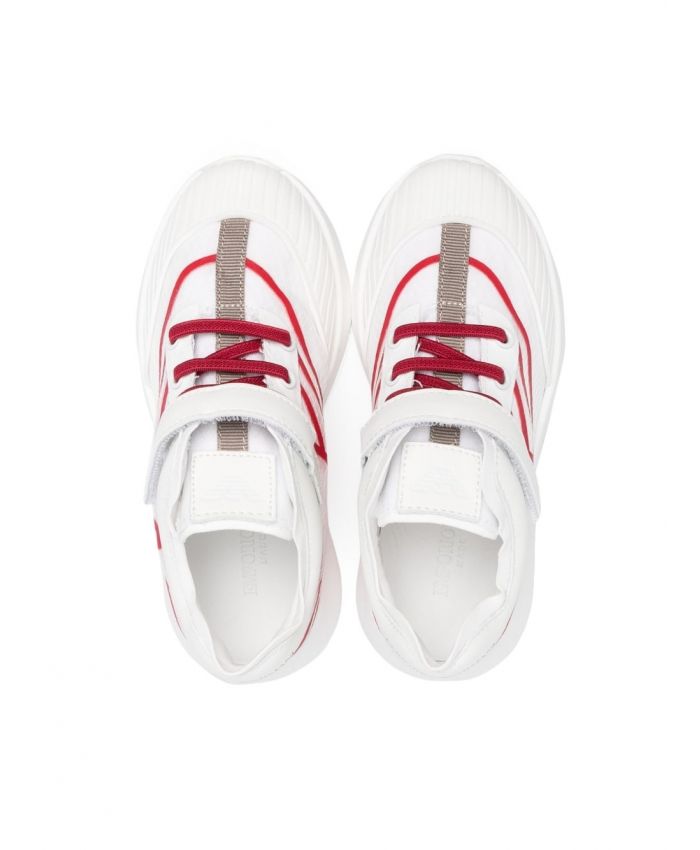 Emporio Armani Kids - two-tone touch-strap sneakers