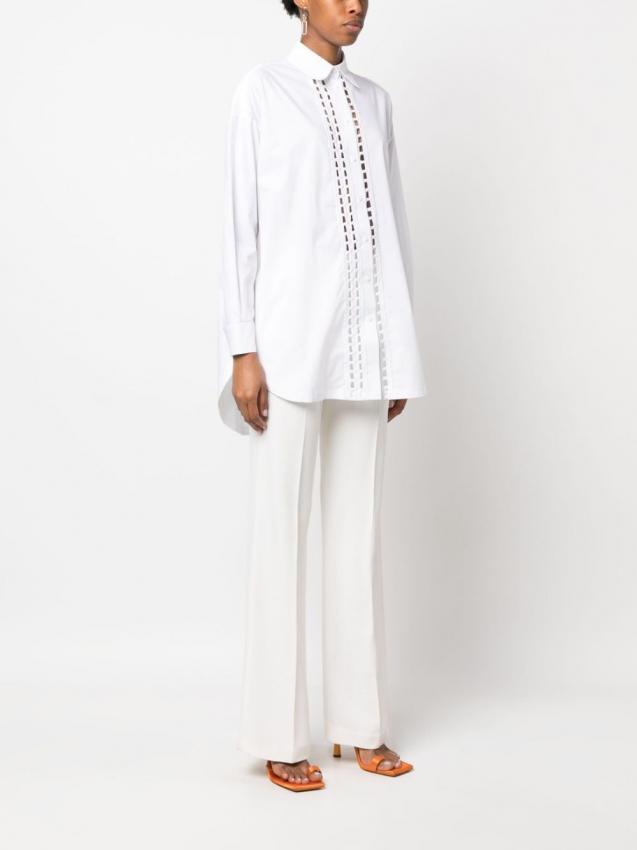Ermanno Scervino Beachwear - embroidered-insert cotton shirt