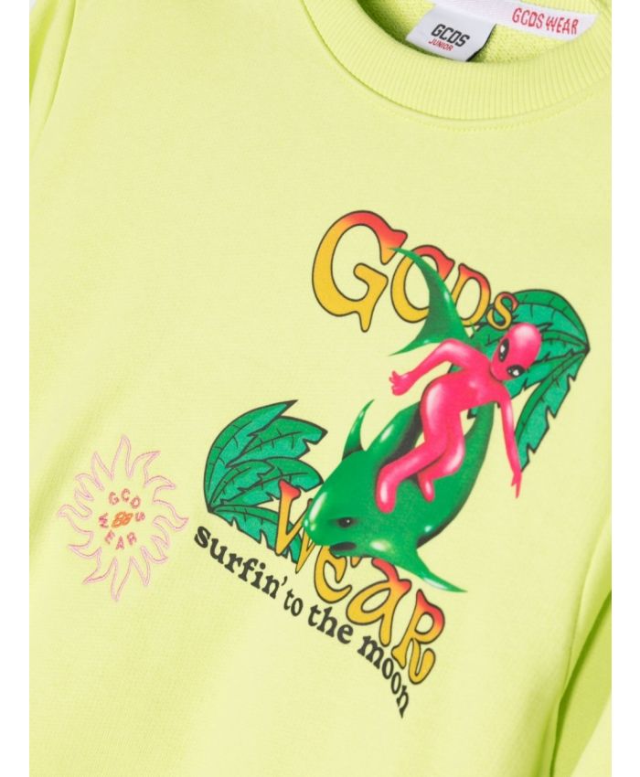 GCDS Kids - graphic-print cotton sweatshirt