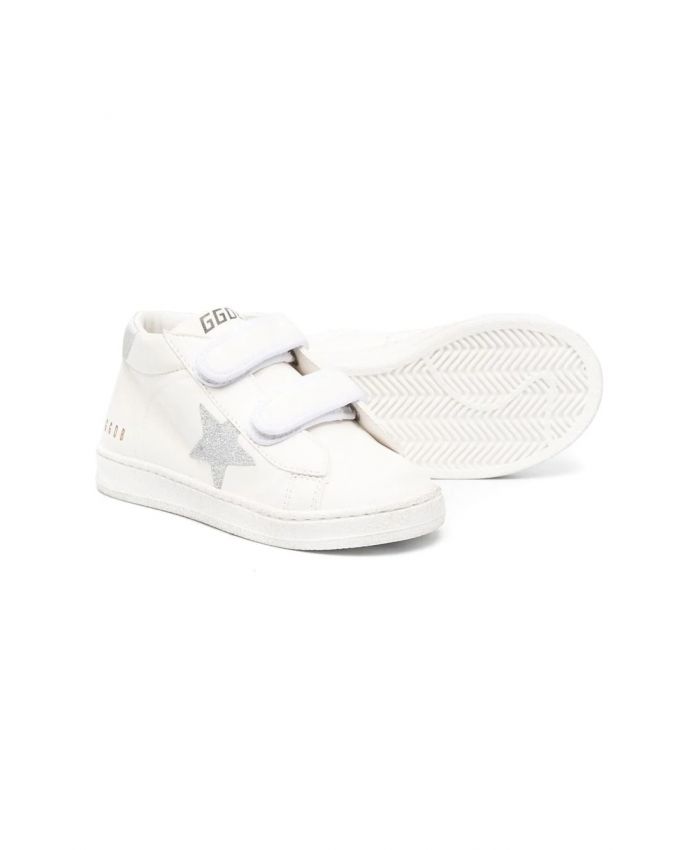 Golden Goose Kids - June star-patch leather sneakers