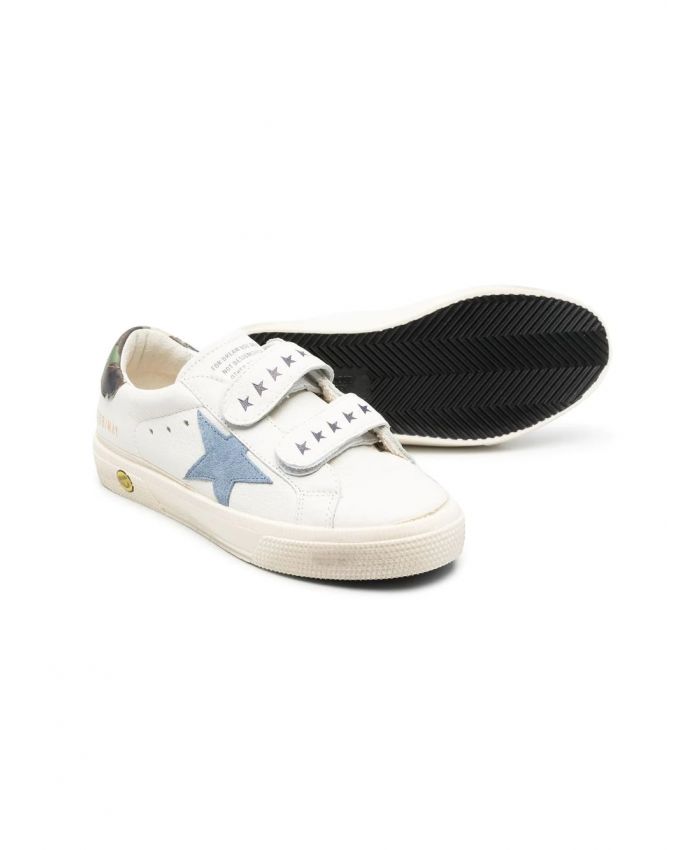 Golden Goose Kids - May School touch-strap sneakers