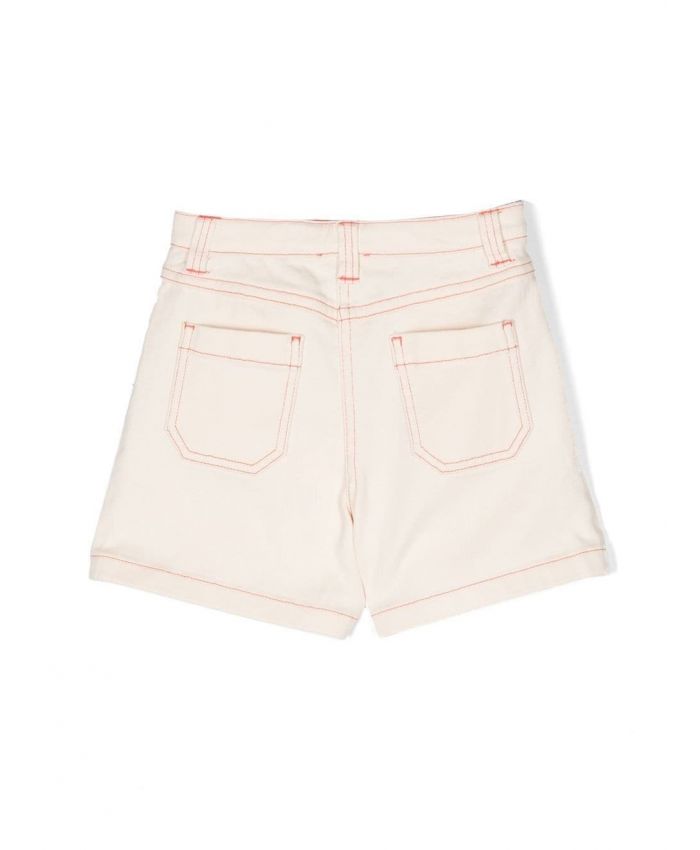 Kenzo Kids - tiger-embroidered contrast-stitch shorts