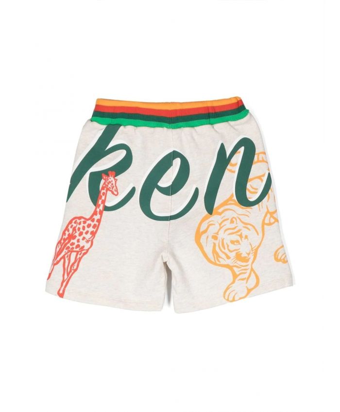 Kenzo Kids - animal cartoon print shorts