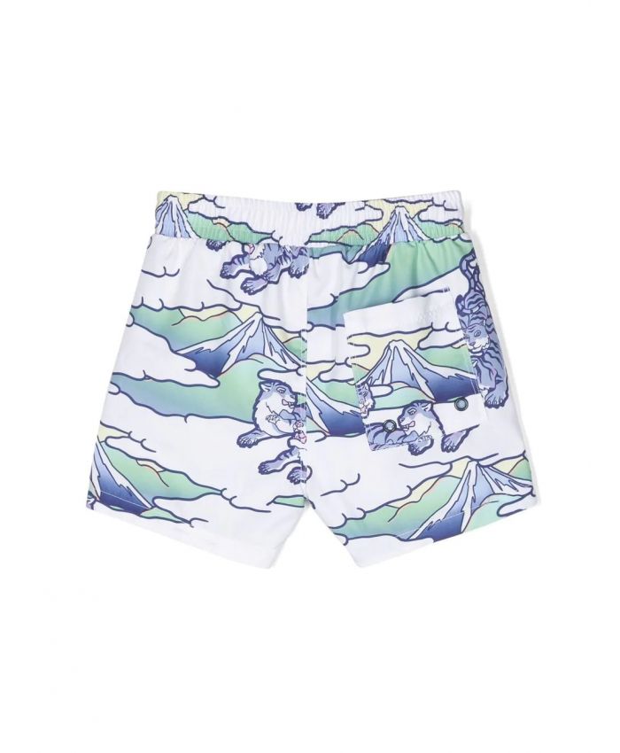 Kenzo Kids - animal-print swim shorts