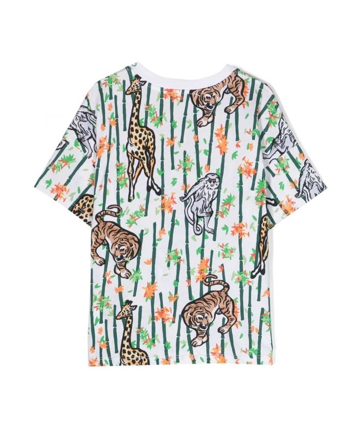 Kenzo Kids - animal-print short-sleeved T-shirt
