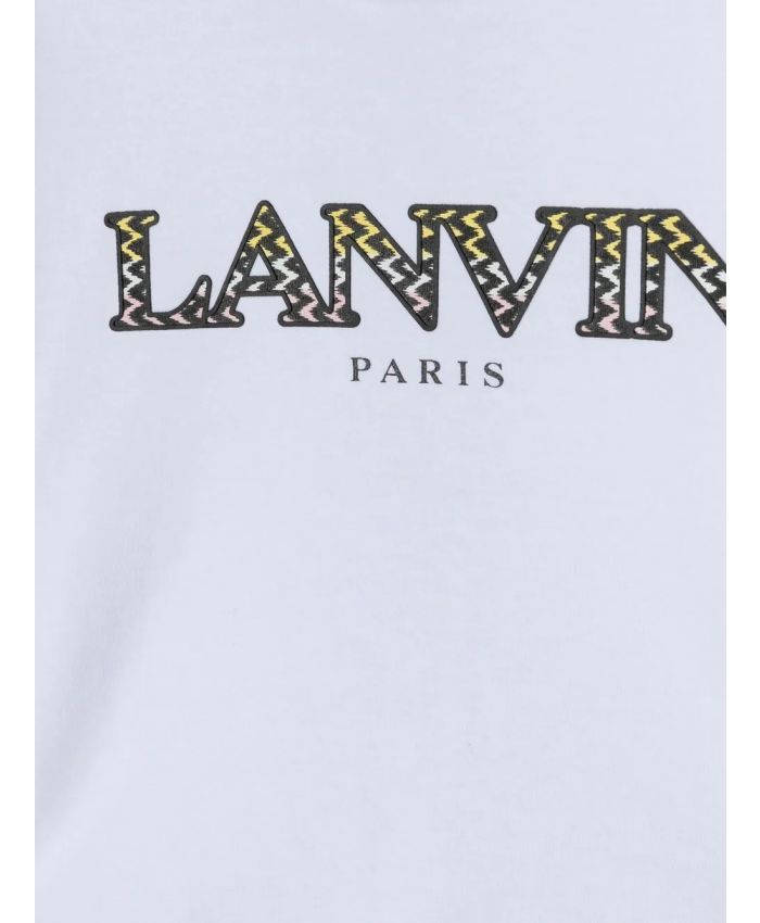 Lanvin Kids - logo print cropped T-shirt