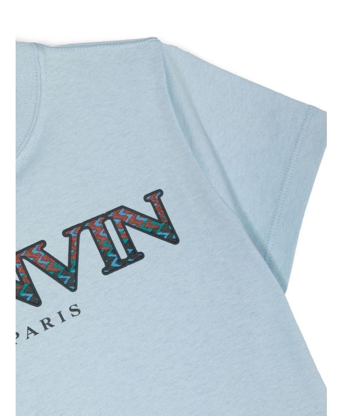 Lanvin Kids - embroidered-logo cotton T-shirt