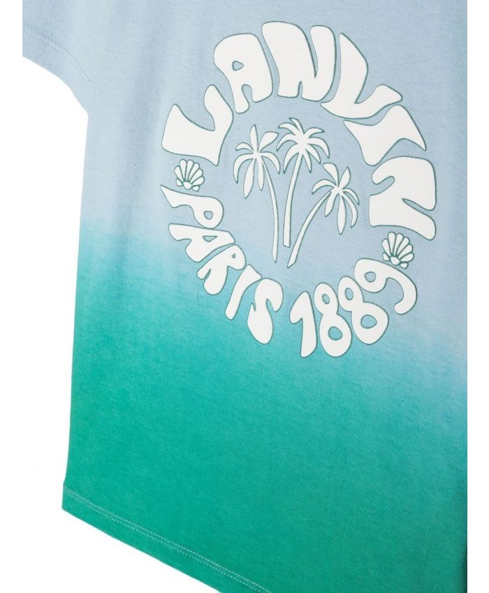 Lanvin Kids - ombrè effect logo-print T-shirt