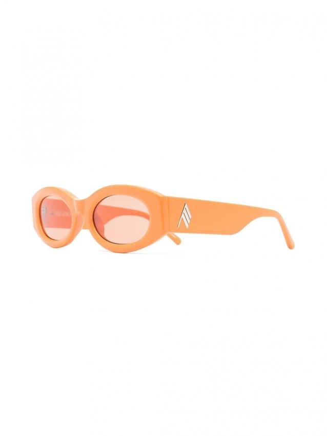 Linda Farrow - logo-plaque rectangle-frame sunglasses