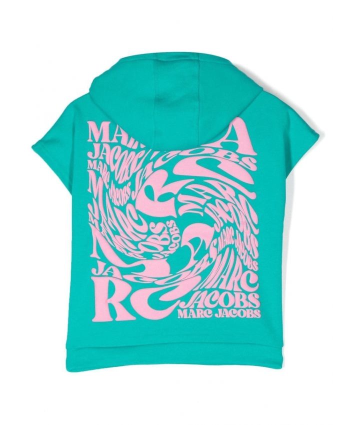 Marc Jacobs Kids - logo-embossed short-sleeved hoodie