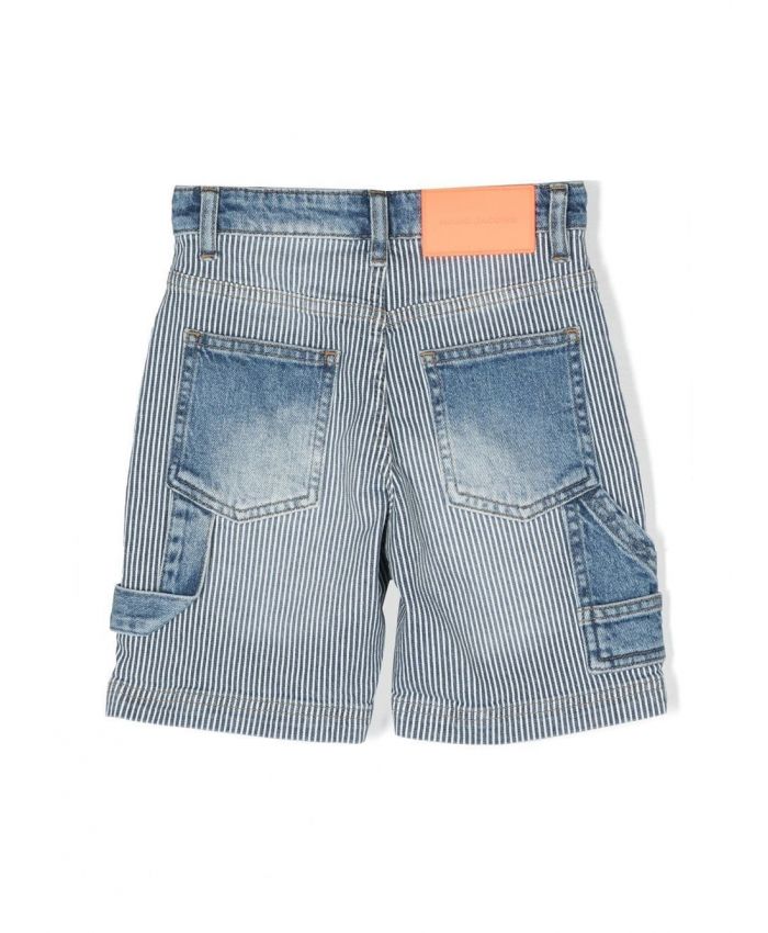 Marc Jacobs Kids - stripe-pattern denim bermuda shorts