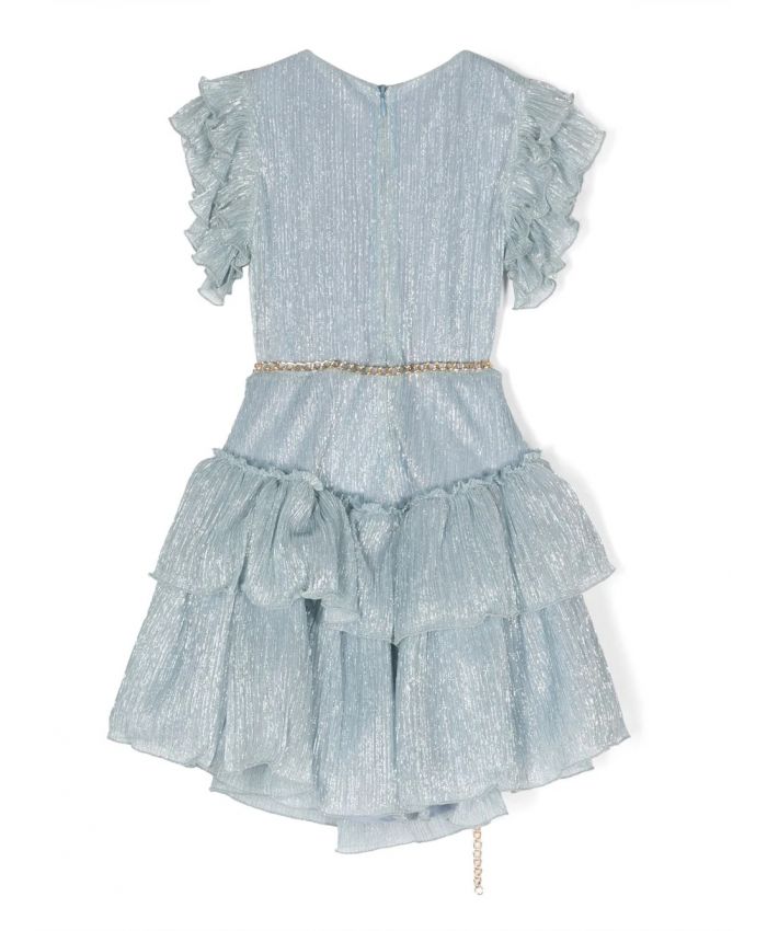 Miss Blumarine Kids - glittery layered dress