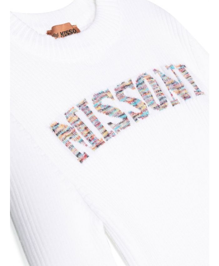 Missoni Kids - logo-print knitted jumper