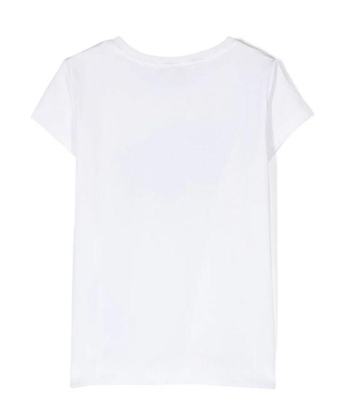 Monnalisa - rhinestone-embellished graphic-print T-shirt