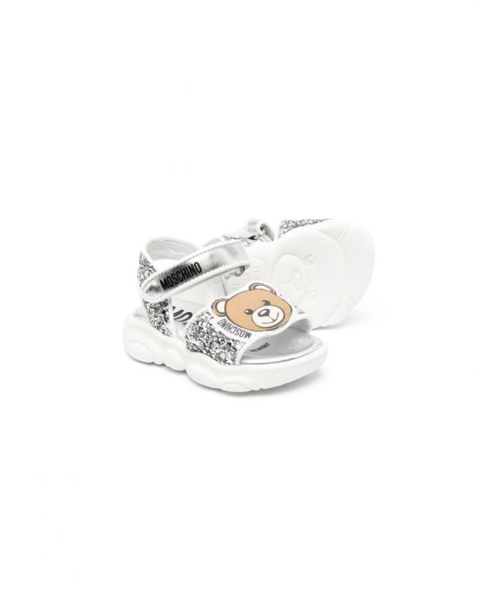 Moschino Kids - Teddy Bear & Bee glitter sandals
