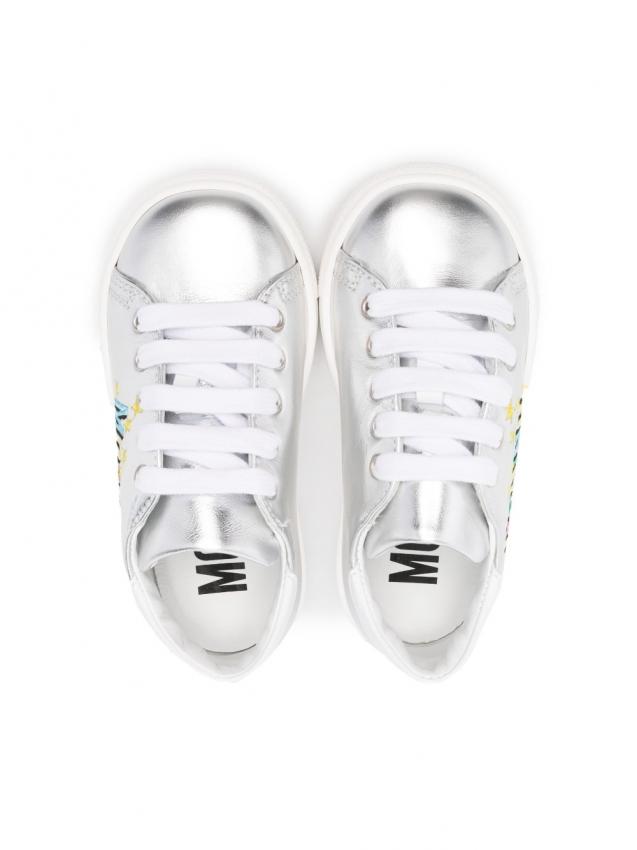 Moschino Kids - side logo-print sneakers