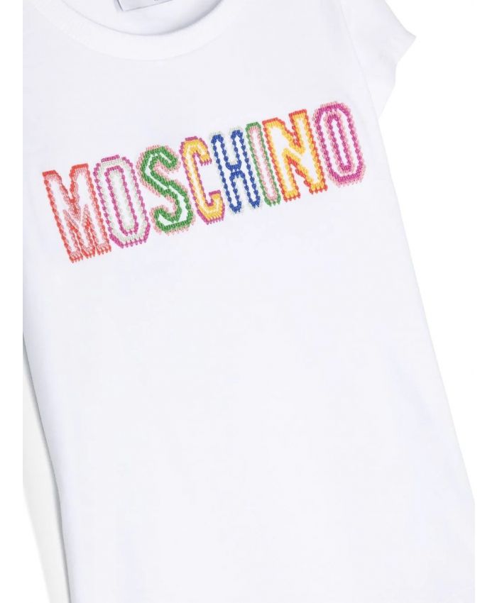Moschino Kids - embroidered-logo cotton T-shirt