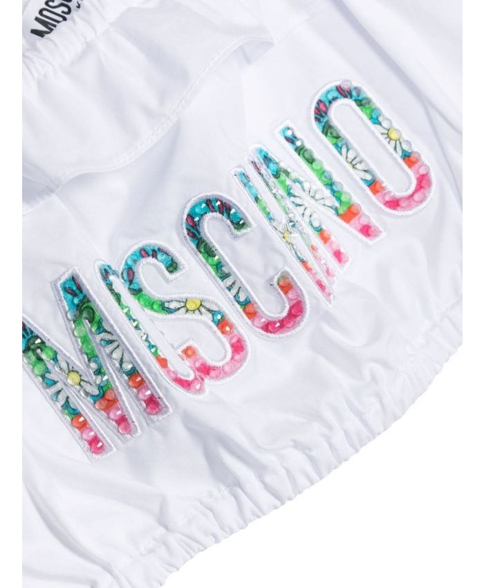 Moschino Kids - embroidered-logo bikini top