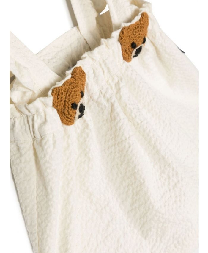 Moschino Kids - knitted-teddy smock dress