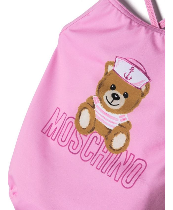 Moschino Kids - Teddy Bear crossover-straps one-piece