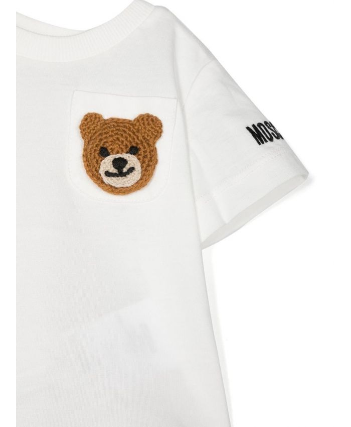 Moschino Kids - Teddy Bear-embroidered T-shirt